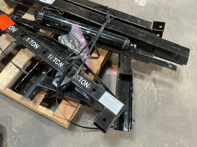 Photo 1 of 2 Ton Folding Hydraulic Engine Hoist Cherry Picker, 4400 Lbs Capacity, Adjustable Telescoping Boom, Heavy Duty Shop Crane No Load Leveler & 6 Swivel Wheels, for Garage Workshop Warehouse Automotive