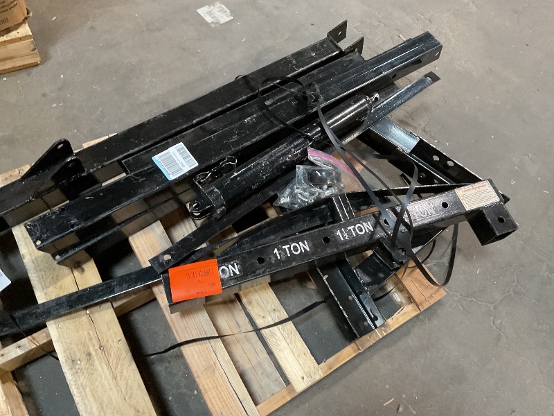 Photo 1 of 2 Ton Folding Hydraulic Engine Hoist Cherry Picker, 4400 Lbs Capacity, Adjustable Telescoping Boom, Heavy Duty Shop Crane No Load Leveler & 6 Swivel Wheels, for Garage Workshop Warehouse Automotive