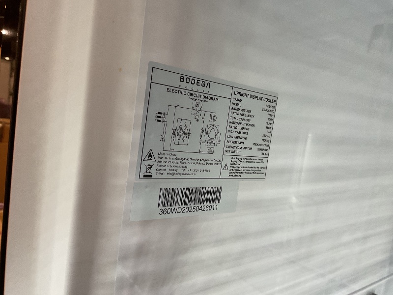 Photo 1 of 10 cu. ft. Commercial Upright Display Refrigerator Glass Door Beverage Cooler in Black, ETL Certified