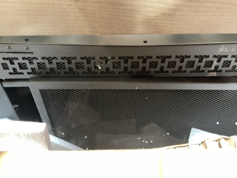 Photo 1 of ***USED, SOME DAMAGE ***Comfort Glow Dual Fuel Ventless Gas Fireplace with Mantle The Halifax, Adjustable Thermostat, Natural Gas or Liquid Propane, 26,000 BTU, Heats 900 sq ft - Pewter Oak Finish Gas Fireplace