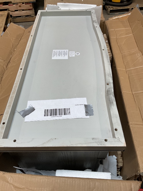 Photo 1 of ***USED, SOME DAMAGE ***Comfort Glow Dual Fuel Ventless Gas Fireplace with Mantle The Halifax, Adjustable Thermostat, Natural Gas or Liquid Propane, 26,000 BTU, Heats 900 sq ft - Pewter Oak Finish Gas Fireplace