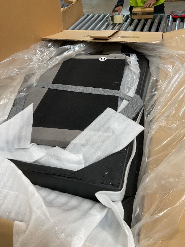 Photo 1 of *** NOT IN A BOX *** Casa Andrea Milano Modern 3 Piece Microfiber and Faux Leather L Shaped Sectional Sofa with Reversible Chaise & Ottoman, Large Living Room Furniture, Grey