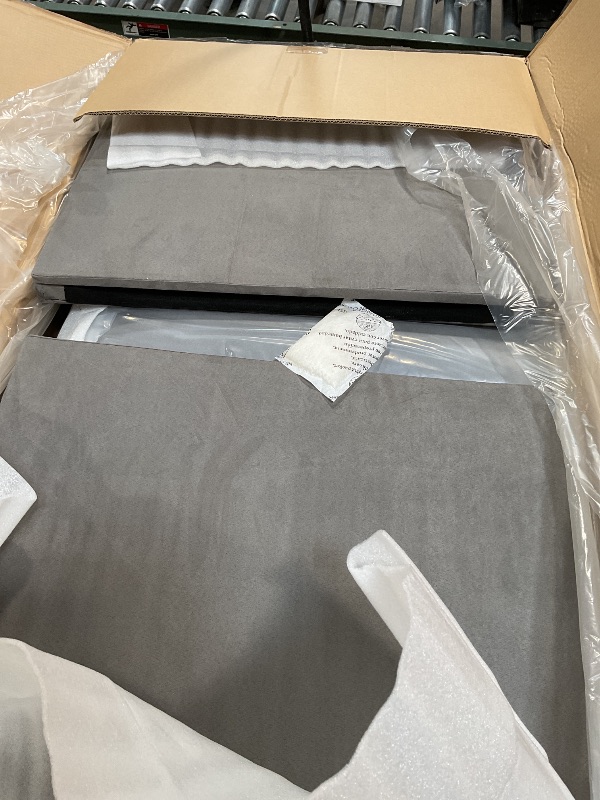 Photo 1 of *** NOT IN A BOX *** Casa Andrea Milano Modern 3 Piece Microfiber and Faux Leather L Shaped Sectional Sofa with Reversible Chaise & Ottoman, Large Living Room Furniture, Grey