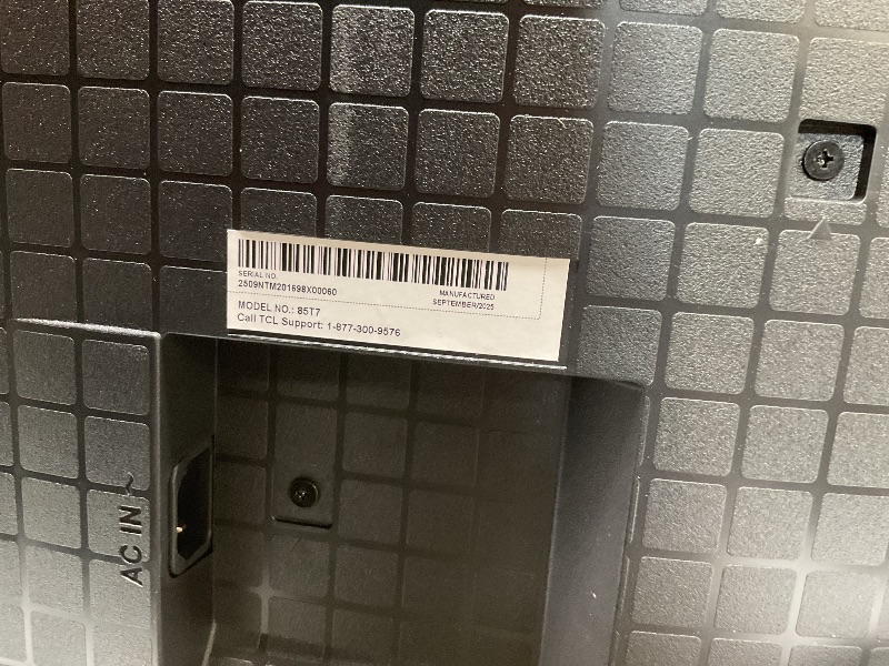 Photo 1 of *untested missing cord*TCL 85 Inch Class T7 Series | 4K QLED HDR | 85T7, 2025 Model | 120HZ-144HZ High Brightness Smart Google TV Dolby Atmos Audio | Voice Remote Alexa Gaming Streaming Television