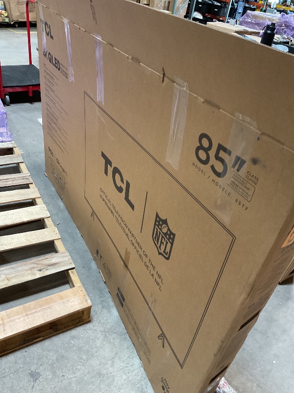 Photo 1 of *untested missing cord*TCL 85 Inch Class T7 Series | 4K QLED HDR | 85T7, 2025 Model | 120HZ-144HZ High Brightness Smart Google TV Dolby Atmos Audio | Voice Remote Alexa Gaming Streaming Television