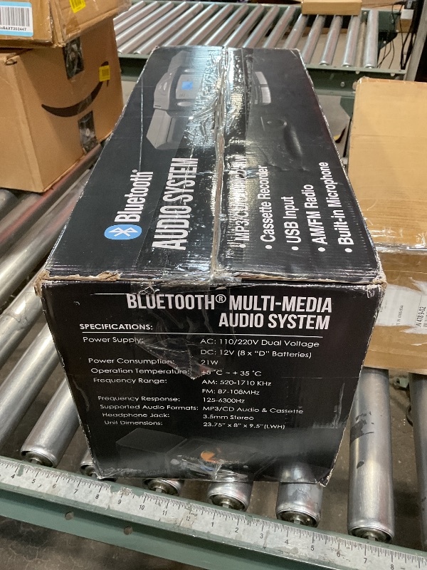 Photo 1 of **SOUND QUALITY NOT VERY GOOD*** Supersonic Black Edition Vintage Bluetooth Stereo System Home Music Audio System,CD/MP3 Player,AM/FM Radio,Dual Cassette Player/Rec USB inputs,Detachable Speakers,AC/DC,(Remote Included)Matte Black