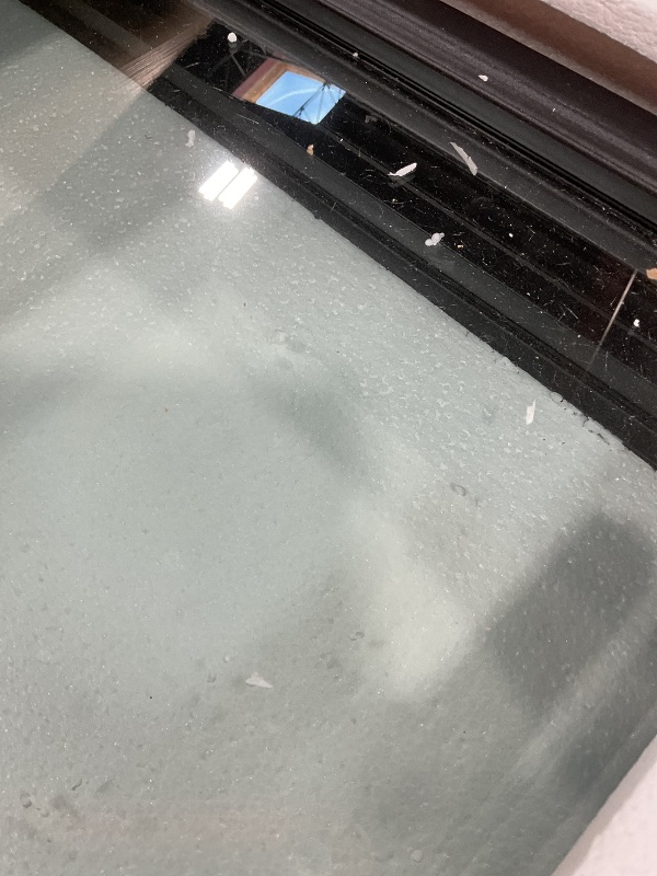 Photo 1 of **SELLING FOR PARTS AS PARTIAL SET. GLASS PANELS ONLY****JUBEST 34in x 80in Glass Barn Door, Clear Tempered Glass Carbon Steel Pre Drilled Frame Sliding Barn Door Panel with 5.7FT Hardware Kit and Soft Close, Easy to Install