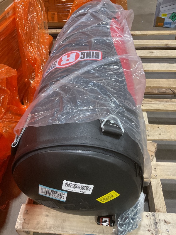 Photo 1 of **DIRT FROM TRANSPORT **Ringside Large Leather Heavy Bag, Punching Bag for Boxing Training and Workout, 100 lbs, Includes Heavy Bag Chain and Swivel