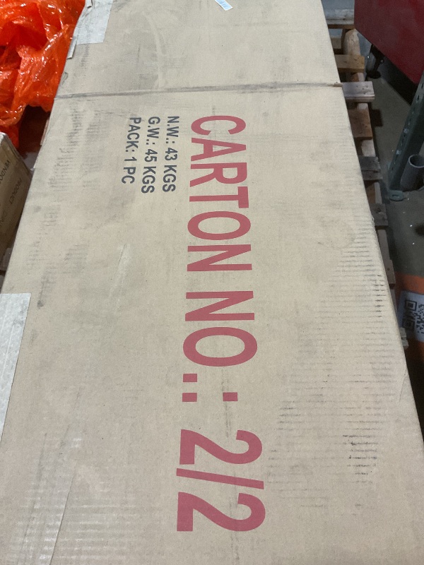 Photo 1 of **SELLING FOR PARTS AS PARTIAL SET. ONE BOX OF TWO**Meridian Furniture DevinCream-K Devin Collection Modern | Contemporary Bed with Luxe Linen Textured Fabric, 92.5" W x 97" D x 45" H, Cream, King Bed