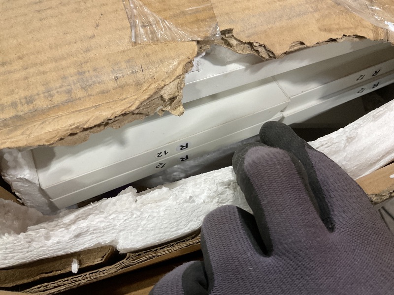 Photo 1 of **MINOR CORNER DAMAGE**Jocoevol Modern White 8 Drawer Dresser for Bedroom, 15.3" D x 55.2" W x 32.3" H Simply Chest of Drawers, Wood Storage Dresser with Deep Drawers for Living Room Hallway Entryway, White