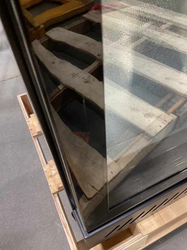 Photo 1 of **CHI/DENT  DAMAGE ON DOOR. SIDE HAS A SCRAPE AND SCRATCH**BODEGACOOLER Commercial Bar Cooler With 3 Glass Doors,12 Cu.Ft Counter Height Back Beverage Refrigerator,Display Bar Fridge with LED Lighting,Beverage Cooler for Beer Stainless Steel Top,With Cast