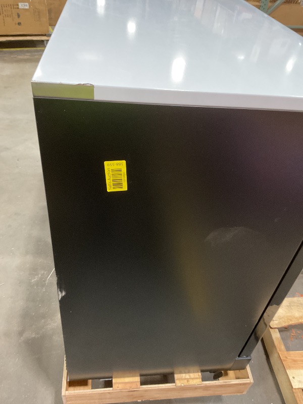Photo 1 of **CHI/DENT  DAMAGE ON DOOR. SIDE HAS A SCRAPE AND SCRATCH**BODEGACOOLER Commercial Bar Cooler With 3 Glass Doors,12 Cu.Ft Counter Height Back Beverage Refrigerator,Display Bar Fridge with LED Lighting,Beverage Cooler for Beer Stainless Steel Top,With Cast
