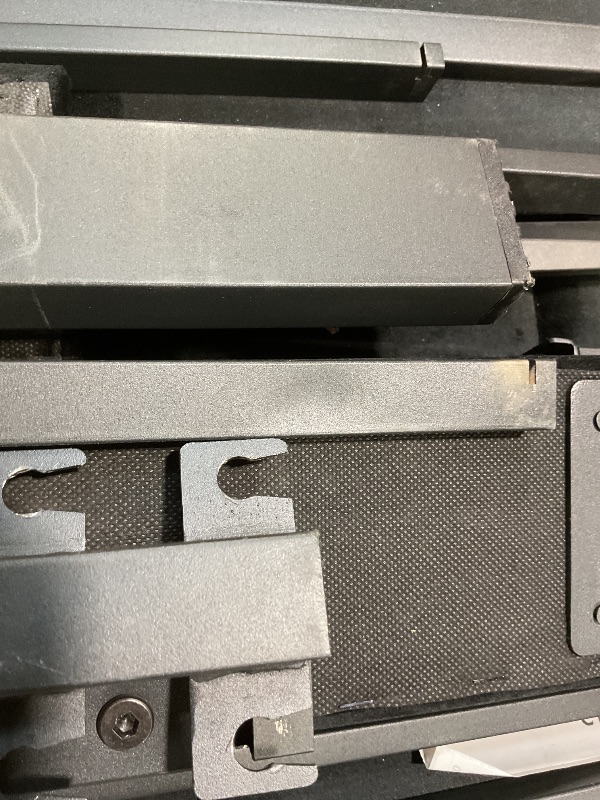 Photo 1 of **SELLING FOR PARTS. DENT. DIRT. SCRATCH**Novilla King Bed Frame with Piano Keys Headboard and Footboard, Metal Platform Bed Frames King Size, No Box Spring Needed, Easy Assembly, Steel Slats Support, Velvet Black