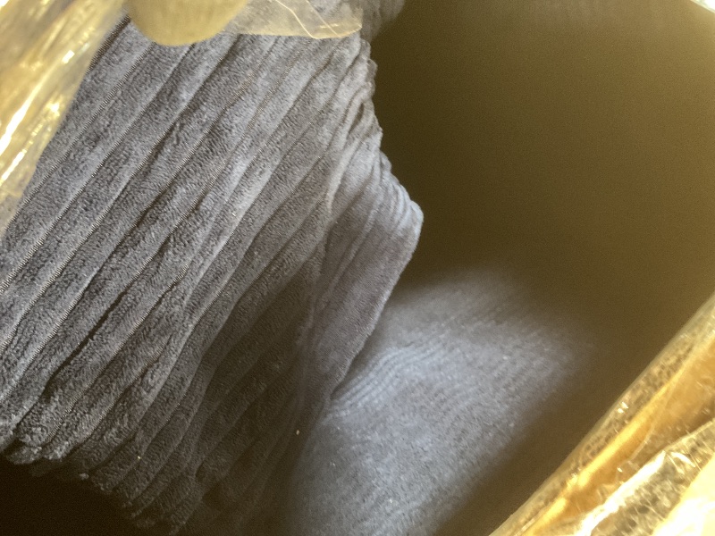 Photo 1 of **DIRT**MAXYOYO 3 Seater Couch for Living Room, Boneless Couch with Tufted Cushion & Backrest, Upholstered Floor Sofa, Sofa in A Box, Navy