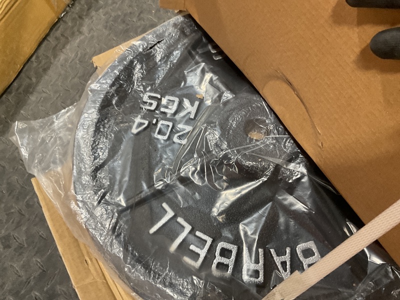 Photo 1 of *SINGLE PLATE* Fitvids 1 Inch Standard Weight Plates, 45 LB Plates for Home Gym Strength Training, Deep Grip Edge