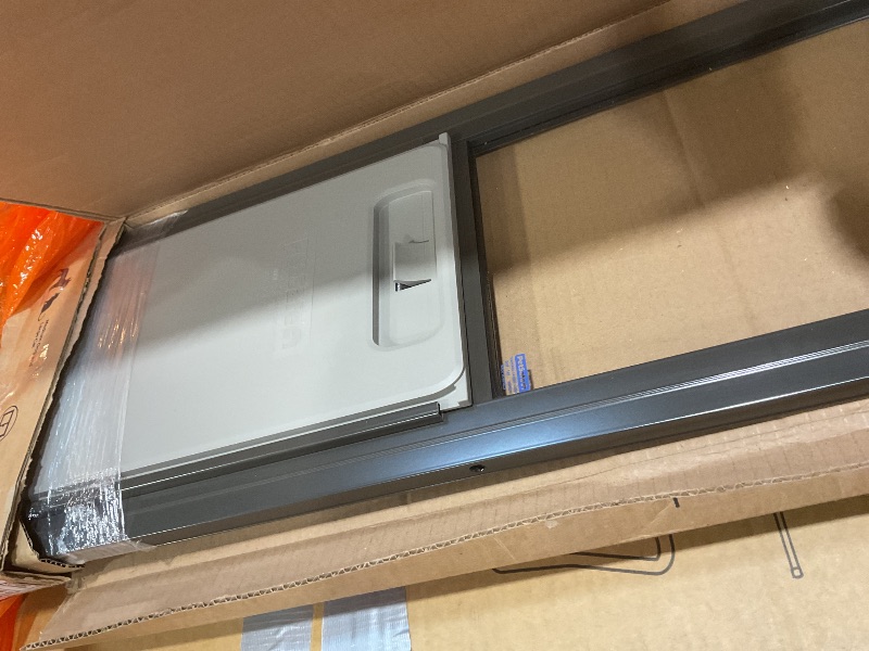 Photo 1 of **MISSING HARDWARE**PetSafe Sliding Glass Pet Door - No-Cut DIY Install Doggy Door for Renters - Aluminum Frame - Adjustable Height 75 7/8" to 80 11/16" - Ideal for Medium Dogs Up to 40 lb - Bronze