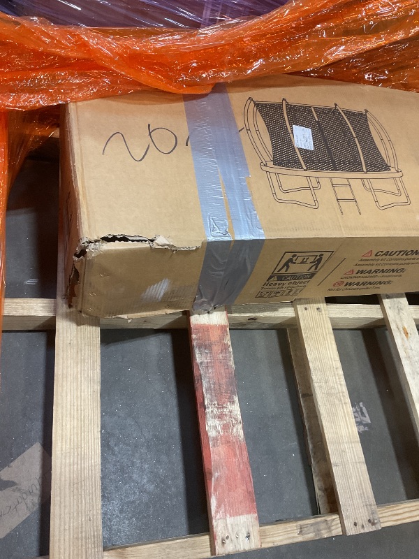 Photo 1 of **SCRAPES FROM TRANSPORT **Trampoline Outdoor 14FT with Safety Enclosure Net and Ladder, ASTM Approved Recreational Trampoline for Kids and Adults, Rust-Resistant Frame