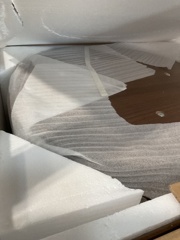 Photo 1 of **SELLING FOR PARTS AS PARTIAL SET. ONE BOX OF TWO. BASE ONLY**Walnut dining table 