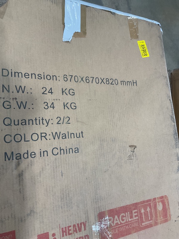 Photo 1 of **SELLING FOR PARTS AS PARTIAL SET. ONE BOX OF TWO. BASE ONLY**Walnut dining table 