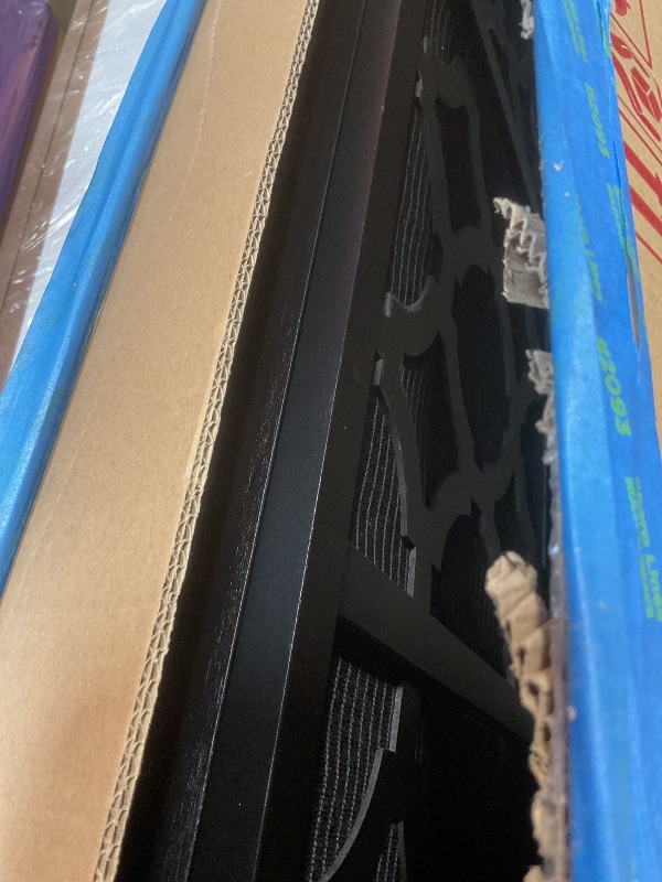 Photo 1 of **SCRATCH. DIRT**Roundhill Furniture Quarterfoil Diamond Design 4-Panel Room Divider, Black