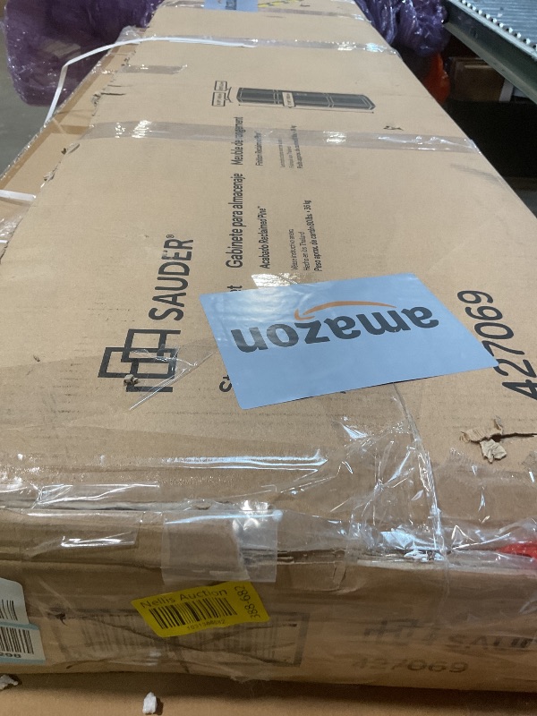 Photo 1 of **CORNER DAMAGE TWO PIECES**Sauder Select Storage Cabinet, Pantry Cabinet Kitchen Storage with Adjustable Shelves, Utility Room Storage Cabinet, in Reclaimed Pine