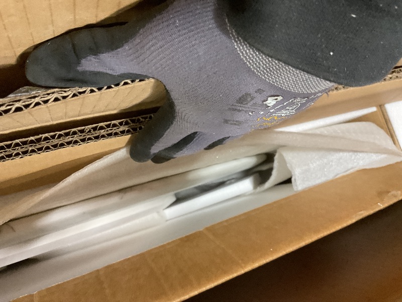 Photo 1 of **TABLETOP ONLY**Modway Lippa 48" Oval Artificial Marble Dining Table, Black White