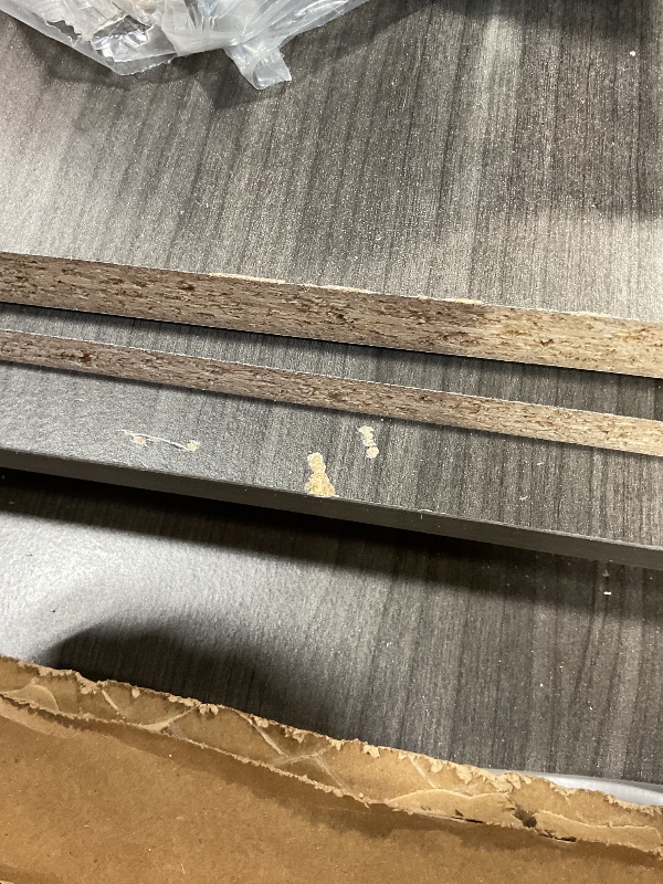 View 4 of **CHIP DAMAGE ON EDGE**Somerset 72W Office Desk with Drawers in Gray - Engineered Wood