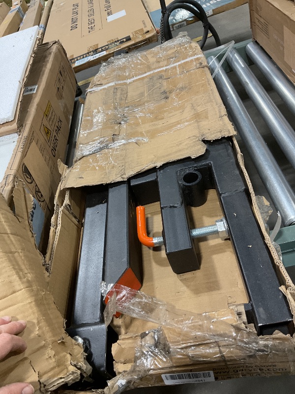 Photo 1 of ***MISSING BOLT*** 43 Inch Clamp on Pallet Forks 2000LBS Capacity Heavy Duty Attach Bucket Fork with Adjustable Stabilizer Bar for Tractor Loader Skid Steer, Black