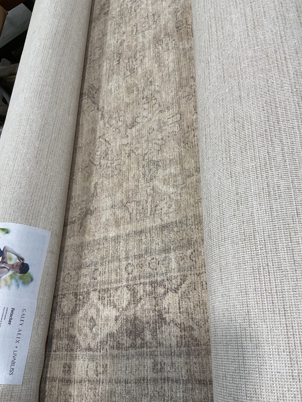 Photo 1 of ***MINOR DIRTY BACKING***Livabliss x Galey Alix Fetscher V Vintage Damask Area Rug, 7'10" x 10' (8' x 10'), Dusty Sage