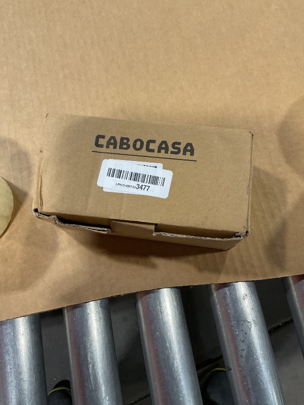 Photo 1 of CABOCASA 8FT Ultra Flat Plug Extension Cord Power Strip with 3 Outlets, Patented Detachable Ultra-Thin Outlet Cover Concealer & Ultra-Flat Plug, Max. 13A 125V 1625W ETL Listed, White Color