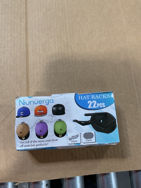 Photo 1 of 22 Pack Adhesive Hat Hooks for Wall, Super Strong Hat Rack for Baseball Caps, Hat Organizer Display for Home Decor, Hat Hangers Holder for Wall, Door, Closet, No Drilling - USA Patented (Black)