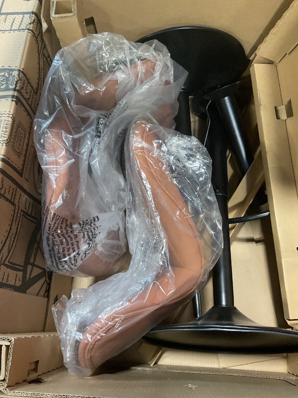 Photo 1 of *** STOCK PHOTO ONLY, MISSING HARDWARE *** Two Brown Bar Stools