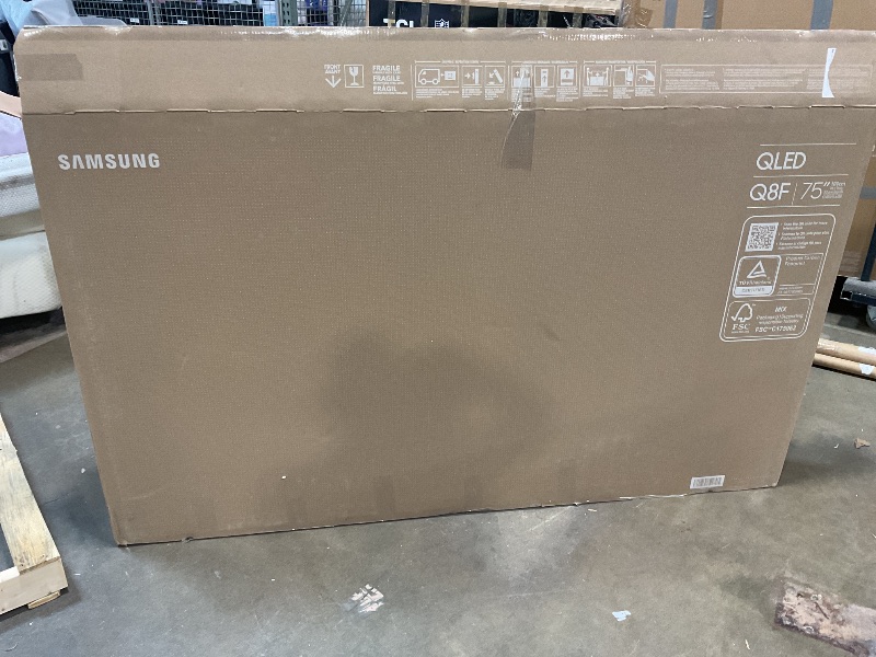 Photo 1 of *** MISSING STAND ***Samsung 75-Inch Class QLED Q8F 4K UHD Smart TV (2025 Model) Q4 AI Processor, 100% Color Volume with Quantum Dot, AirSlim Design, Endless Free Content, Samsung Vision AI, Alexa Built-in
