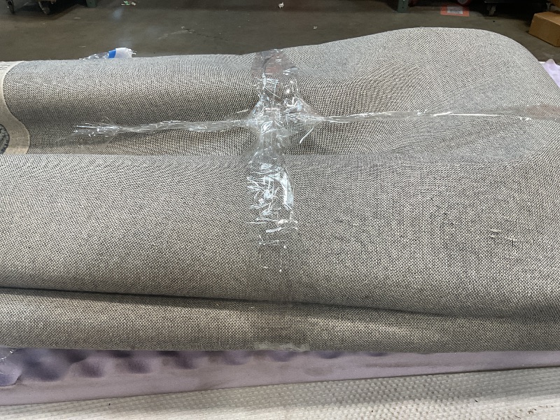 Photo 1 of *** USED, DIRTY FROM TRANSPORT ***SAFAVIEH Area Rug 9x12 - Abstract Collection - Large - Ivory & Navy, Handmade Wool, Ideal for Living Room, Bedroom, Dining Space (ABT340N)