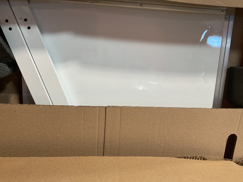 Photo 1 of *** MINOR DAMAGE***maxtek Rolling White Board, 48 x 24 Height Adjustable Whiteboard on Wheels, Large Magnetic Standing Mobile Easel Board, Double-Sided with Stand for Office, Home, and Classroom