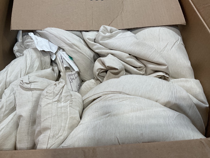 Photo 1 of Bedsure Queen Comforter Set - Beige Soft Bedding for All Seasons, Cationic Dyed Bed Set, 3 Pieces, 1 Queen Size Comforter (90"x90") and 2 Pillow Shams (20"x26"+2")