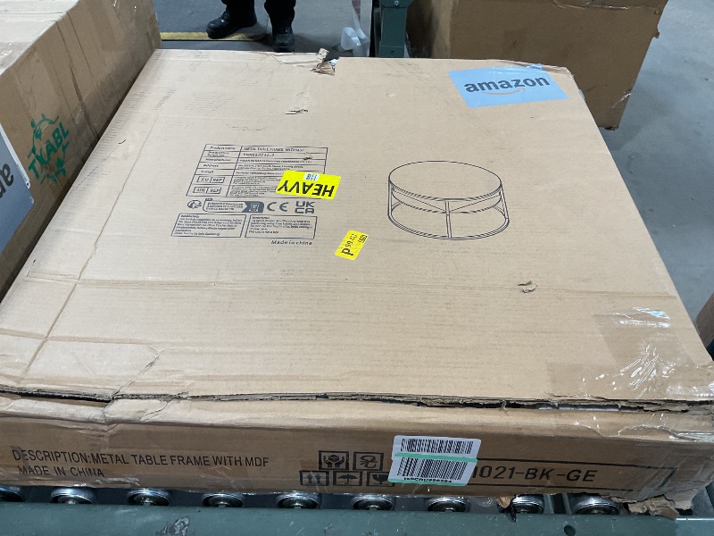 Photo 1 of **FOR PARTS ONLY / NON-FUNCTIONAL** Round Coffee Table with Storage,Lift Top Coffee Table for Living Room Reception Room,2 Tier Small Round Table Dining Center,Grey