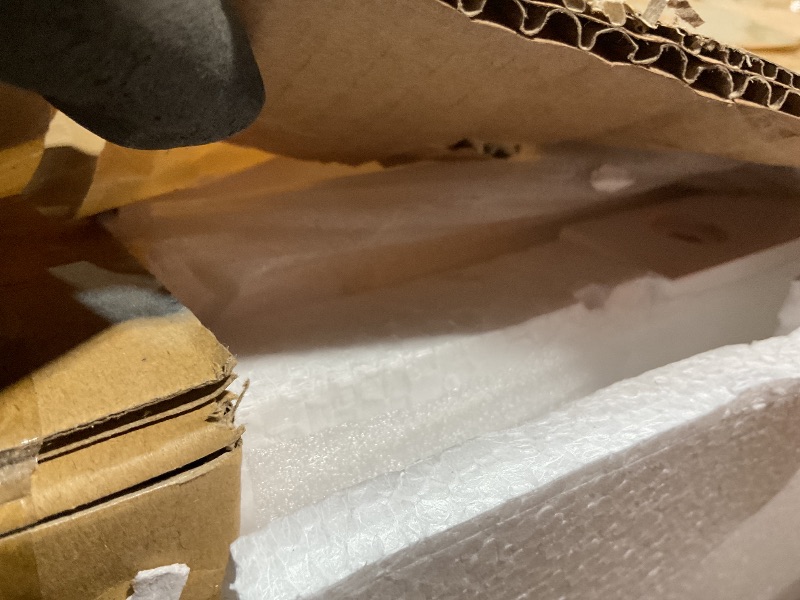 Photo 1 of **MISSING MATTRESS ** Murphy Bed with Charging Station, Queen Size Cabinet Bed with Large Storage Drawer for Home Office or Small Room, Hideaway Foldable Platform Bed, White