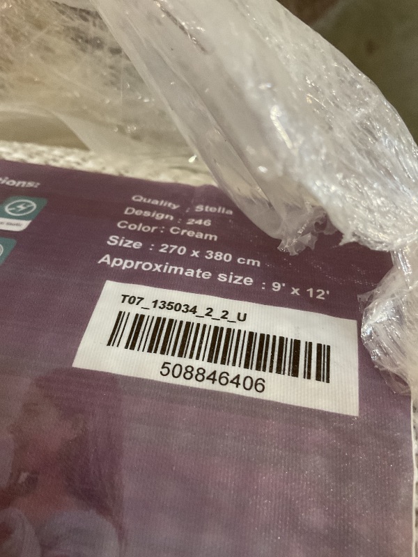 Photo 1 of **DIRT FROM TRANSPORT **LUXE WEAVERS Stella Collection 246 Cream 9x12 Modern Abstract Area Rug