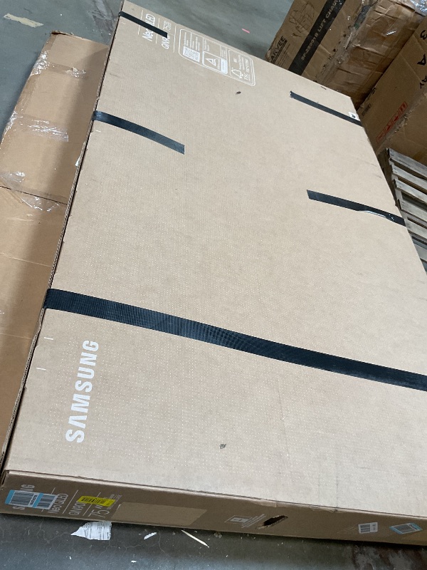 Photo 1 of **MAJOR DAMAGE TO SCREEN. SELLING FOR PARTS**Samsung 75-Inch Class Neo QLED 4K QN90D Series Mini LED, Neo Quantum HDR+ Smart TV w/Dolby Atmos, Object Tracking Sound+, Motion Xcelerator, Real Depth Enhancer Pro, Alexa Built-in (QN75QN90D, 2024)