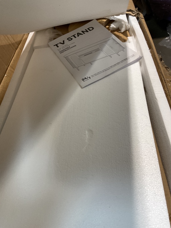 Photo 1 of **SELLING FOR PARTS AS PARTIAL SET. ONE BOX OF TWO**OneBlis 70" Fluted Fireplace TV Stand for TVs Up to 80 Inches, Entertainment Center with 30" Fireplace, Reeded Glass Door, Sliding Doors & Ajustable Shelves, Media TV Console for Living Room, Oak