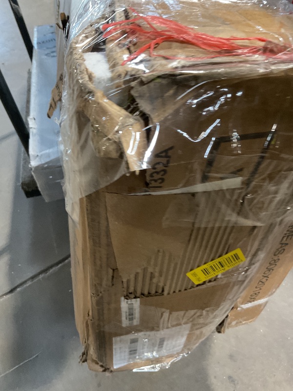 Photo 1 of **SELLING FOR PARTS AS PARTIAL SET. ONE BOX OF TWO**OneBlis 70" Fluted Fireplace TV Stand for TVs Up to 80 Inches, Entertainment Center with 30" Fireplace, Reeded Glass Door, Sliding Doors & Ajustable Shelves, Media TV Console for Living Room, Oak