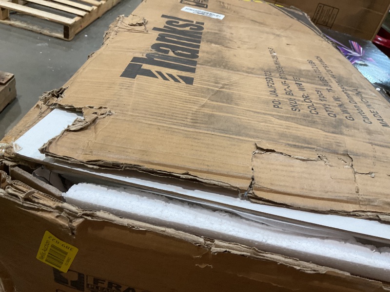 Photo 1 of *gMINOR DAMAGE TO CORNERS**Shintenchi Kitchen Island with Folding Drop Leaf, Rolling Island Table with Storage, Kitchen Cabinet on Wheels with Seating Area for Kitchen, Bar Cart with Cabinet, White