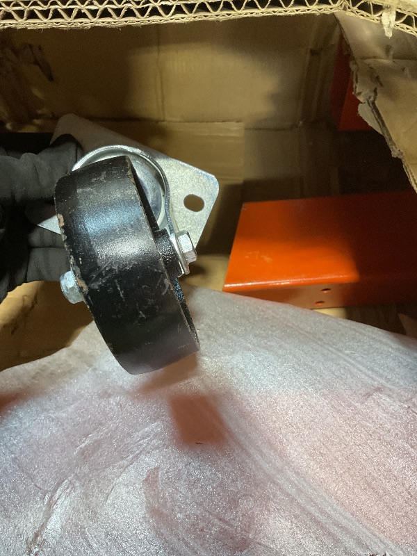 Photo 1 of **SCRAPES**2-Ton Folding Engine Hoist Cherry Picker 4400 Lb Capacity Hydraulic Shop Crane with Telescoping Boom 6 Caster Wheels for Automotive Repair Garage Use Includes Hitch and Storage Stand Orange