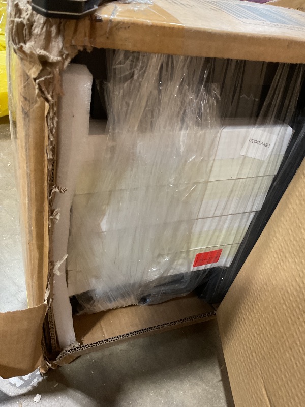 Photo 1 of **SELLING FOR PARTS AS PARTIAL SET. ONE OF TWO BOXES**Queen over Queen Bunk Bed with Storage Drawers and Shelves, Metal Bunk Beds with Lights and USB Ports, Convertible Lower Bunkbed Queen for Guests, Bedroom, Dorms, Multi-function and Noise-free, Black