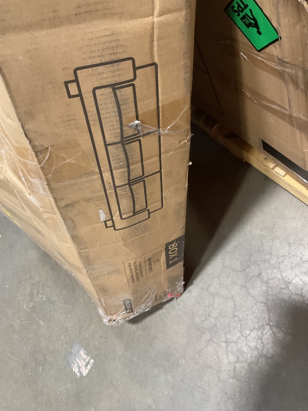 Photo 1 of **SELLING FOR PARTS AS PARTIAL SET. ONE BOX OF TWO**Marsail 89 Inch Sofa, 3-Seater Modern Comfy Couch with Deep Seats, Upholstered Linen Couches for Living Room, Bedroom, Office,Apartment, Green