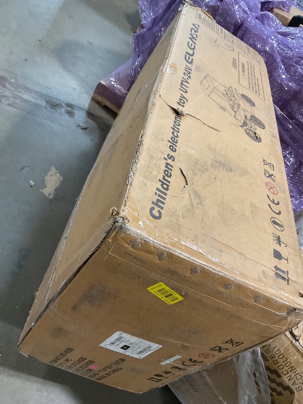 Photo 1 of **SIDE DOOR DAMAGE**ELEMARA 24V 2 Seater Ride on Car for Big Kids, 4.5MPH, 4WD Electric Cars w/Sun Shade, Dump Bed & Shovel, Bluetooth Ride on Toy with/Remote, Motorized Off-Road Truck, 3 Speeds, LED Lights, Pink