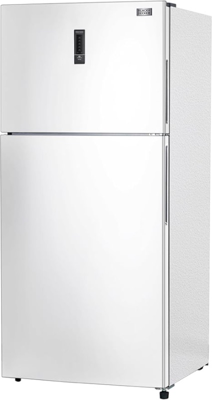 Photo 1 of *** MINOR DAMAGE***BLACK+DECKER 16.4 Cu. Ft. Top Mount Refrigerator with Freezer, 2 Door Refrigerator with Top Freezer and Separate Temperature Controls, Auto Defrost, BR1640KW, White