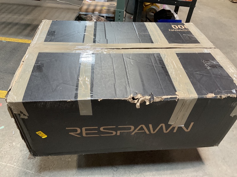 Photo 1 of *** USED/MINOR DAMAGE/UNKNOWN MISSING HARDWARE***RESPAWN 900 Console Gaming Recliner with Footrest and Lumbar Support - Comfortable Ergonomic Gaming Chair with Headrest, No Wheels, Reclining, Heavy Duty, Racing Style Video Game Chairs - Blue