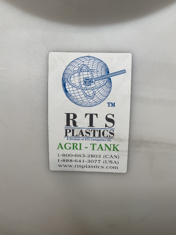 Photo 1 of *** USED/MINOR DAMAGE – DIRTY***RTS Plastics 150 Gallon Water Tank Horizontal Leg Tank – 12” Vented Manway, 1” Poly Bulkhead, Seamless Heavy-Duty Liquid Storage Tank for Water, Fertilizers & Chemicals